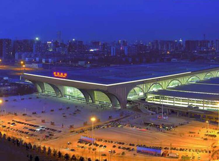 石家庄新火车站夜景 图片 第1张
