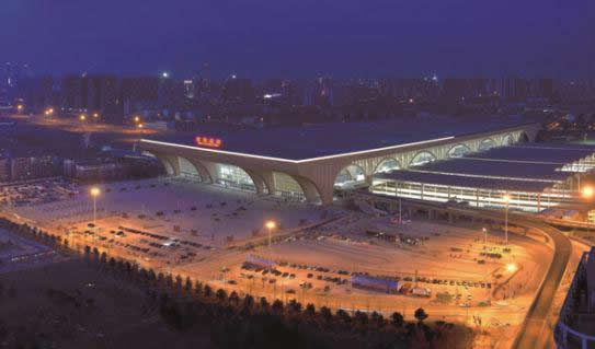 石家庄新火车站夜景 图片 第2张